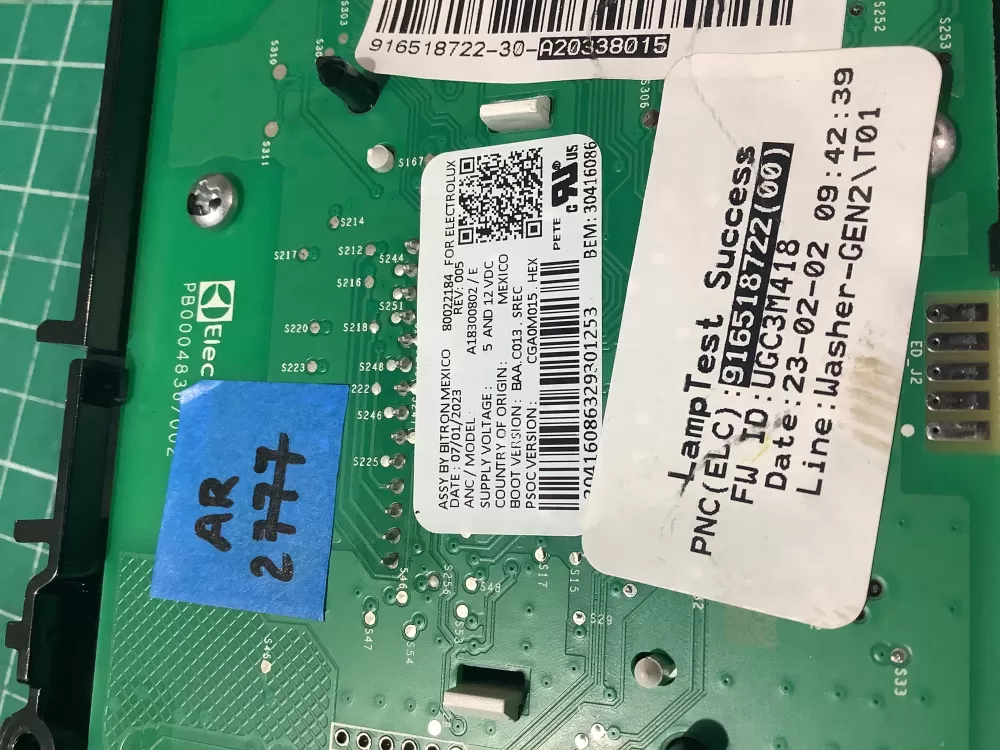 Electrolux A20337339 Dryer Main Control Board  5304529910 AZ199172 | AR277