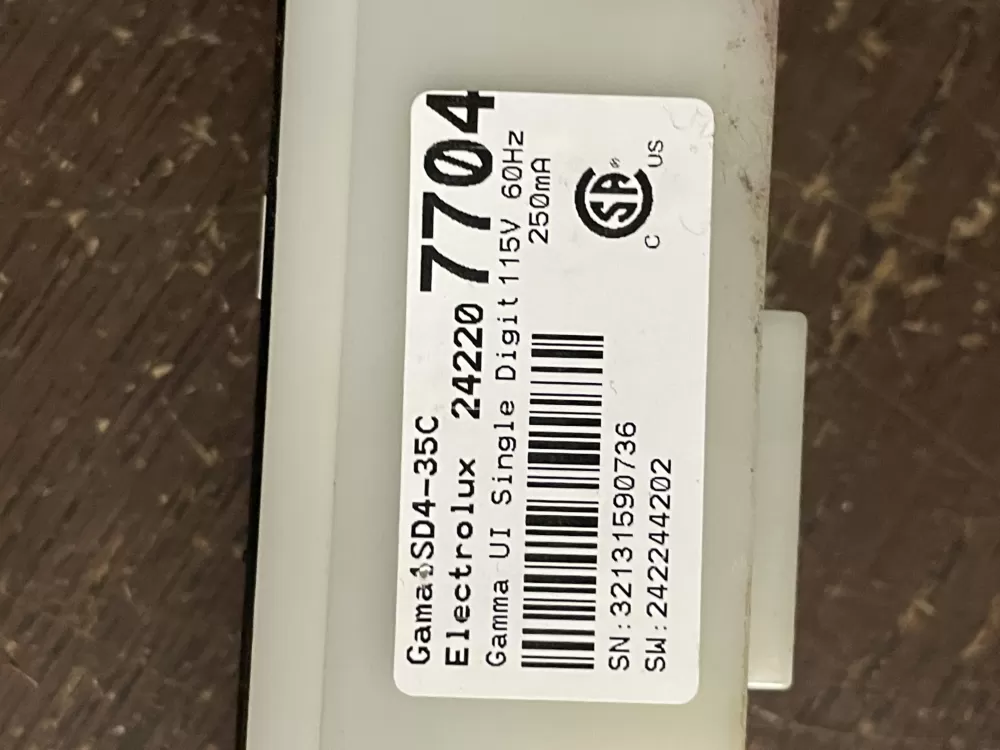 Electrolux 242207704 A01078804 Control AZ46055 | Wm29