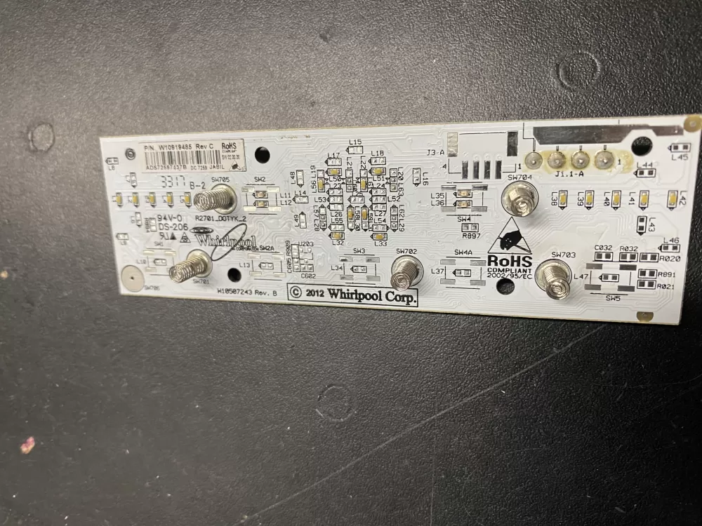 Whirlpool W10919485 Refrigerator Control Board