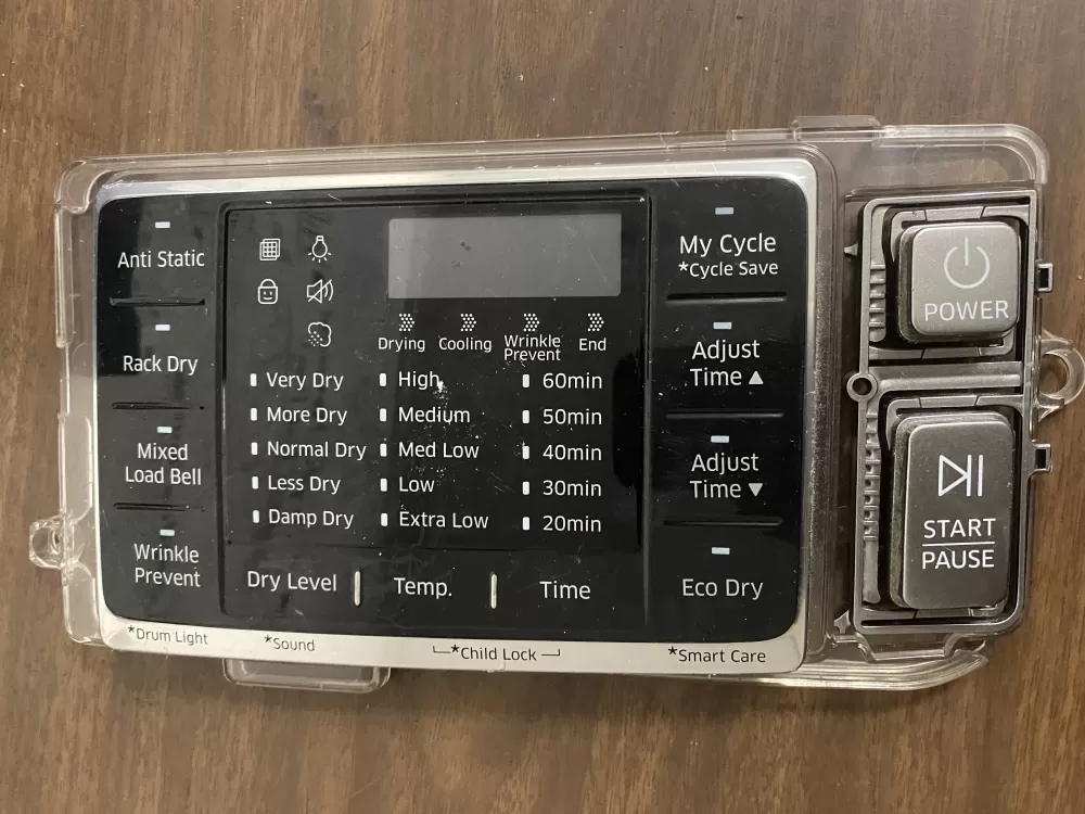 Samsung DC92-01607J AP6243588 DC94-06643A DC93-00376D PS12084833 Dryer UI Control Board