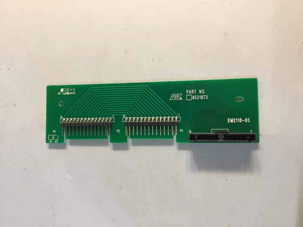 Whirlpool KitchenAid 8531873 8531873R WP8531873 PS11746148 Dishwasher Control Board Interconnect