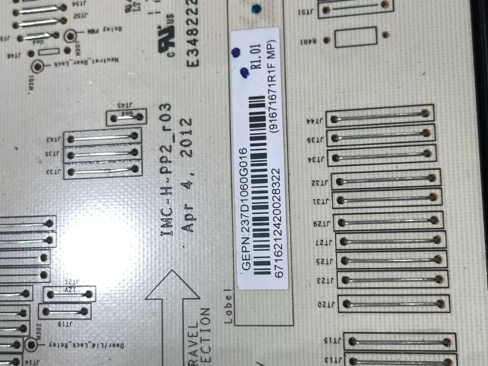 GE 237D1395G011 237D1122G001 237D1060G011 Washer Control Board AZ65918 | Wmv585