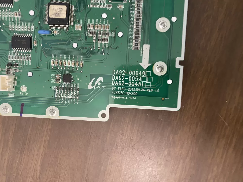 Samsung DA92 00649A Refrigerator Control Board Dispenser AZ96142 | BK1433
