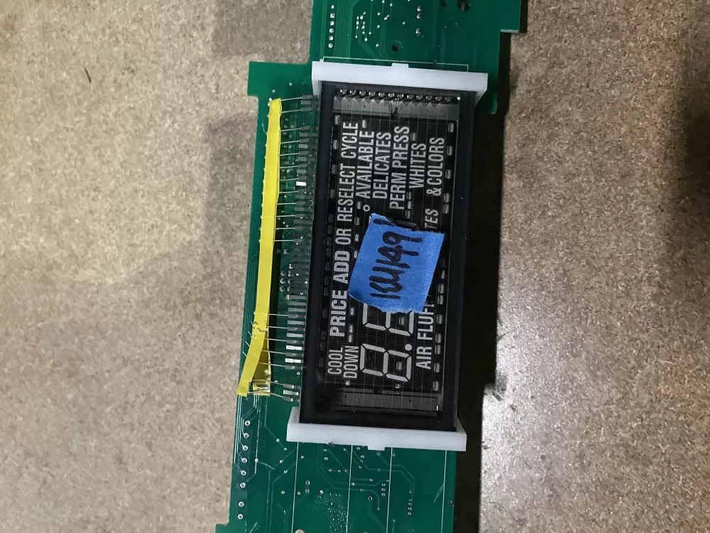 Maytag W10166387 W10166316 Dryer Control Board Display Used AZ26686 | KM149