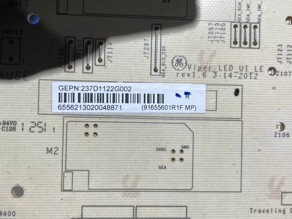 GE 237D1395G014 237D1122G002 WH12X20500 Washer Control Board AZ111767 | Wmv659