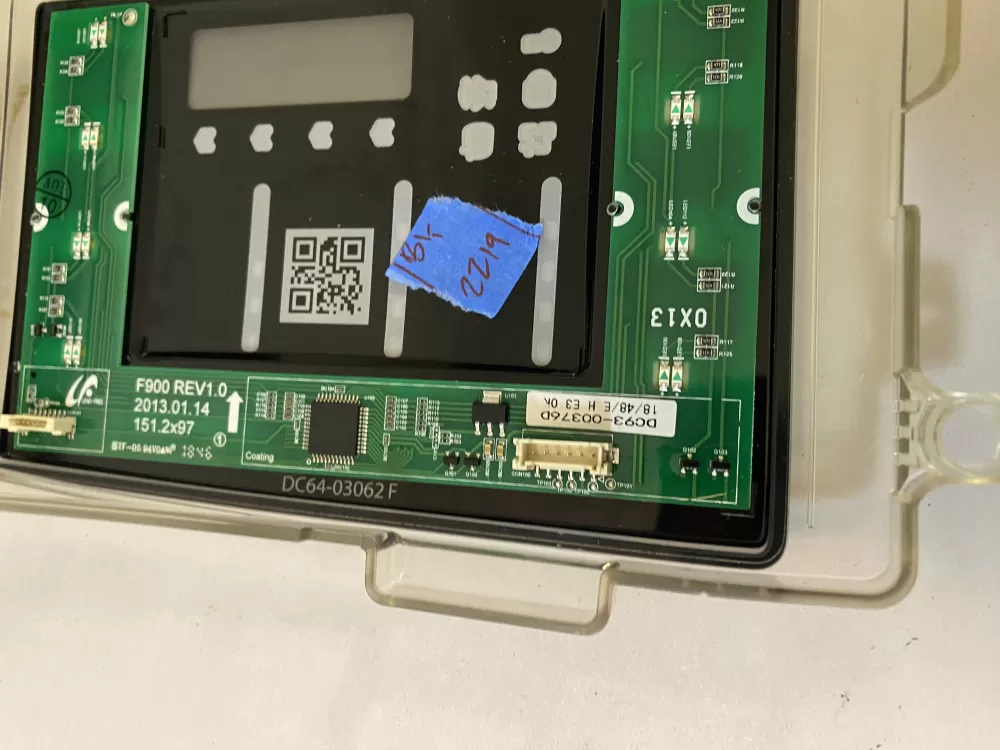 Samsung DC92-01607J DC94-06643A Dryer UI Control Board  AZ120680 | BK2219