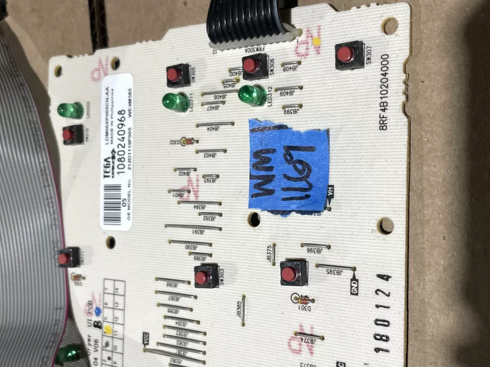 GE 212D1119P005 WE4M385 Dryer Control Board AZ77924 | Wm1169
