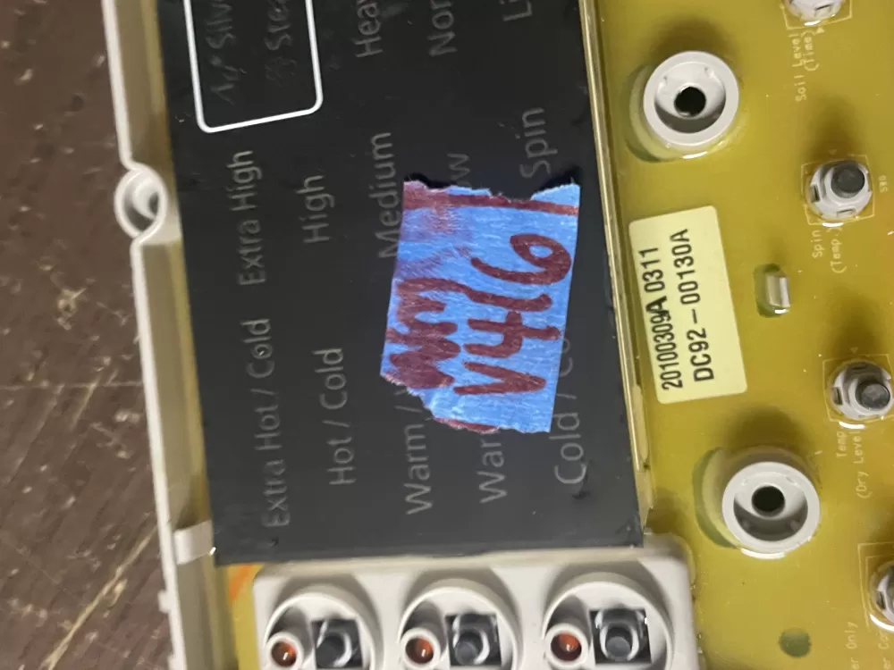 Samsung DC92-00130A DC92-00125A Washer UI Control Board AZ41973 | Wmv416