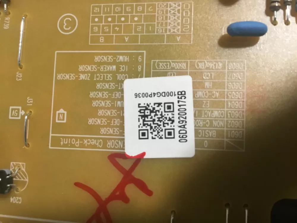 Samsung DA92 00175B Refrigerator Control Board AZ38532 | NR1464