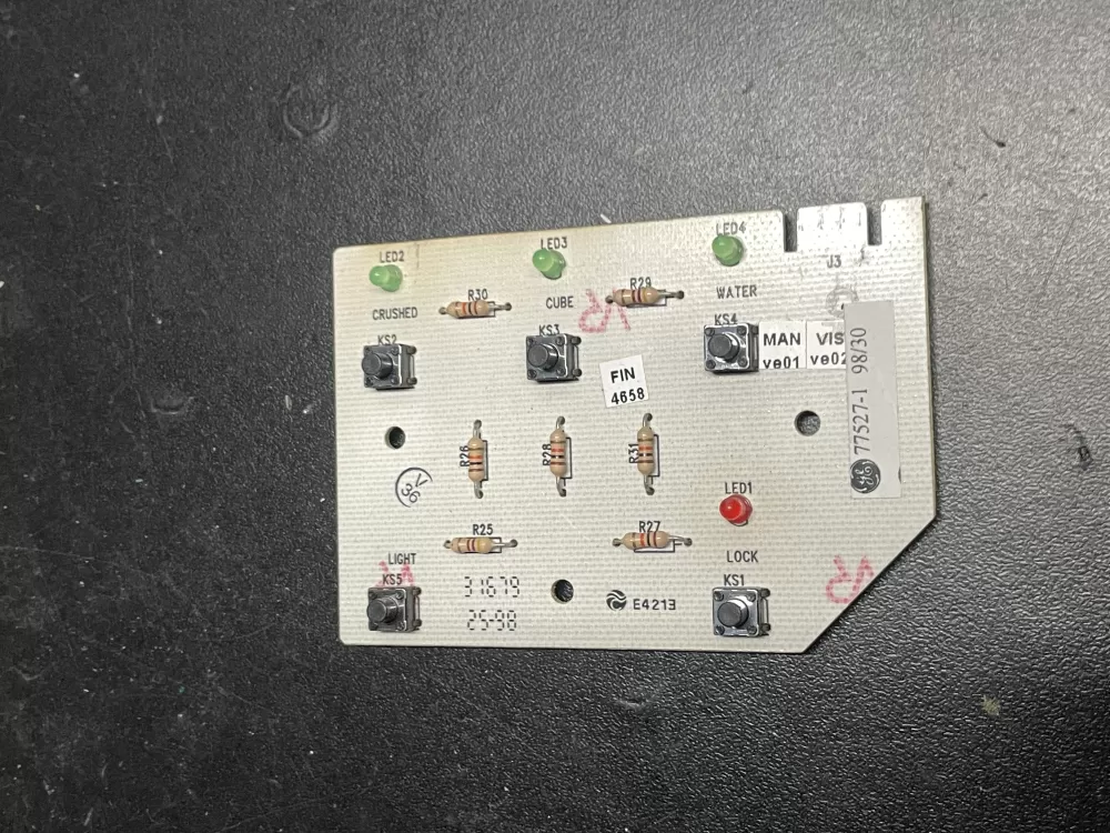 Whirlpool  Maytag  Jenn Air  Admiral WP61003421  AP6009993  61003421  665292  77527-1  PS11743168 Refrigerator Dispenser Control Board