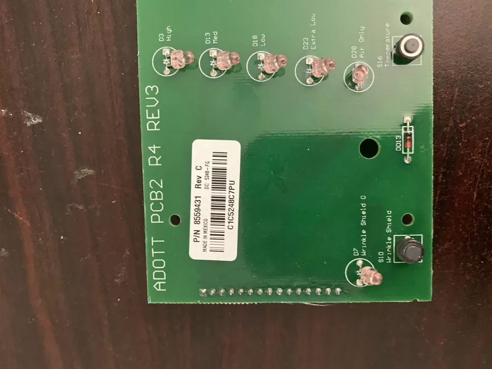 Whirlpool 8558743 8559431 Dryer Control AZ54273 | BK1933