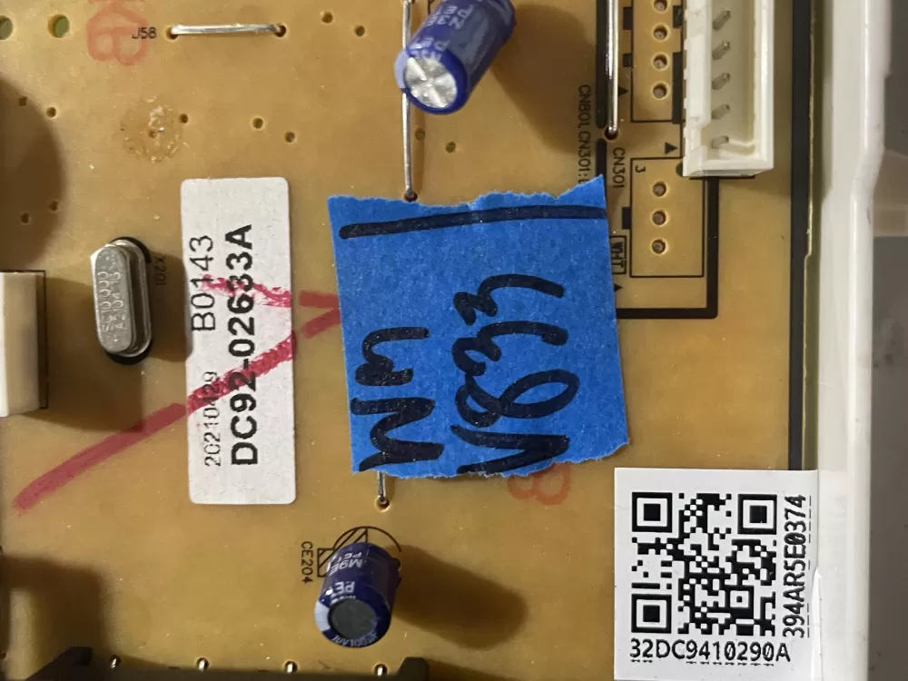 Samsung DC92 02633A Dryer Control Board Display AZ173714 | Wmv823