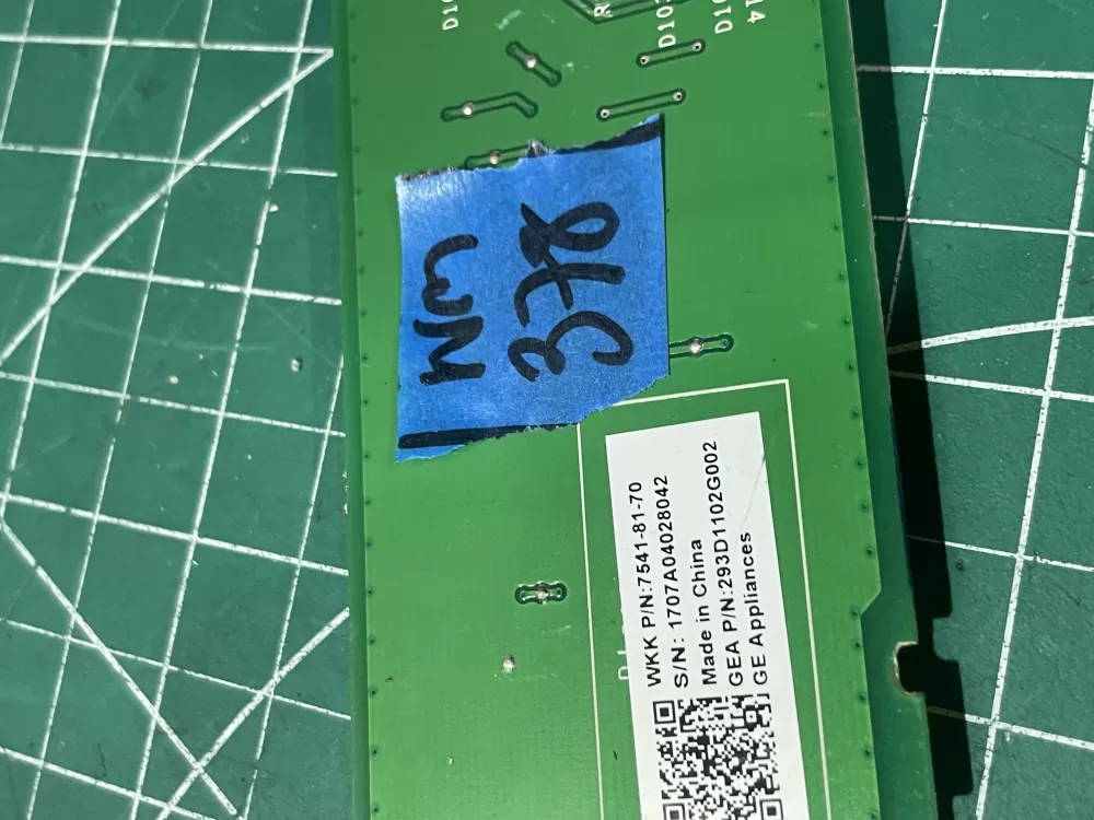 GE Appliance 293D1102G002 User Interface Board AZ192587 | Wm378