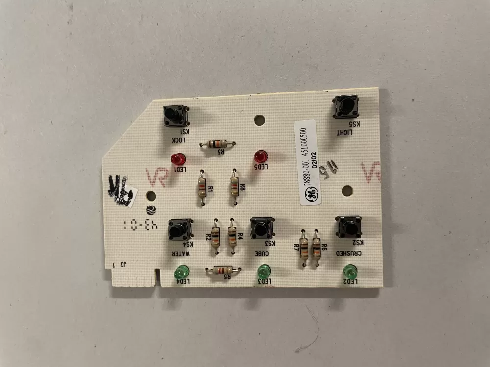 Maytag  451000500 0303  WP61005277 AP6010049 61005277 824701 PS11743225 78880-001 Refrigerator Dispenser Control Board Switch
