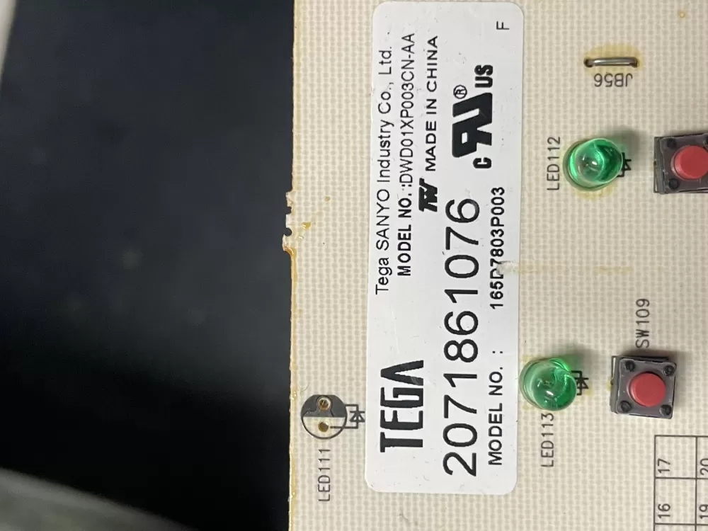 GE 165D7803P003 Dishwasher Control Board AZ20422 | WM1099