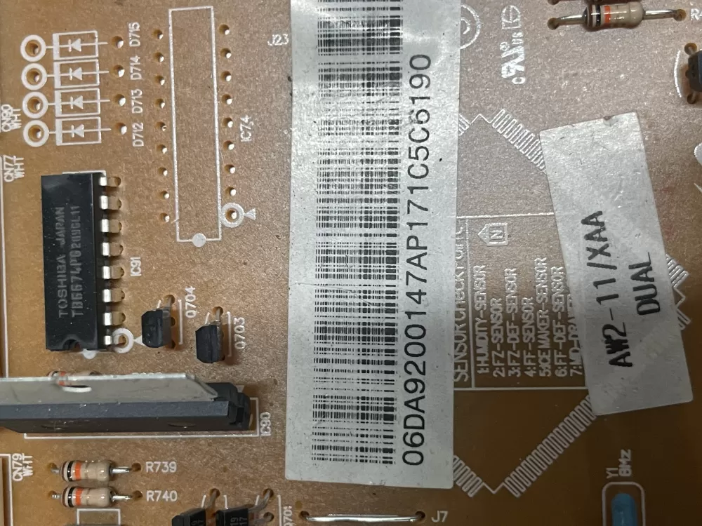 Samsung DA92-000147A Refrigerator Main Control Board PCB AZ12777 | 1177