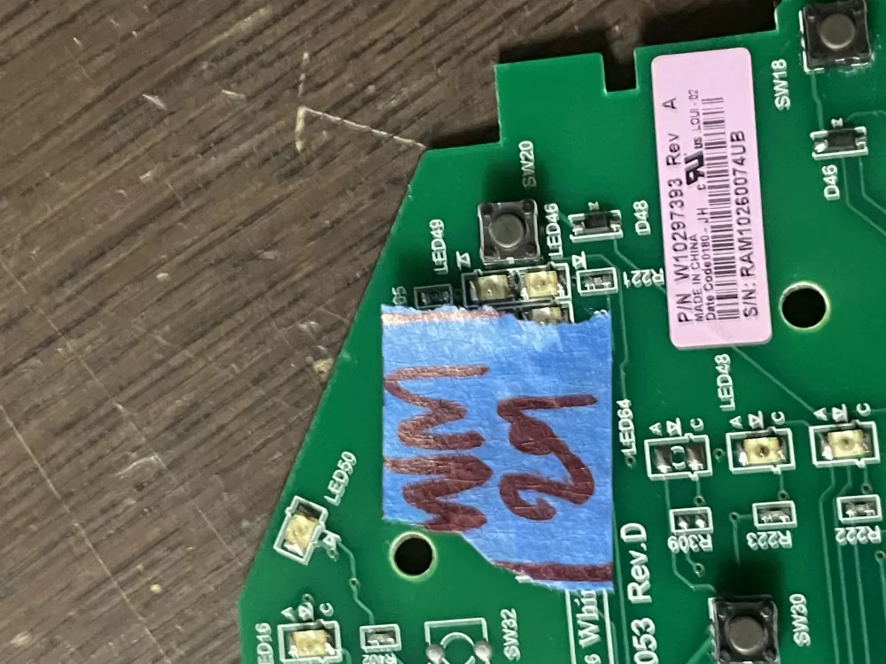 Whirlpool W10298626 W10297393 Dryer Control Board AZ46068 | Wm29