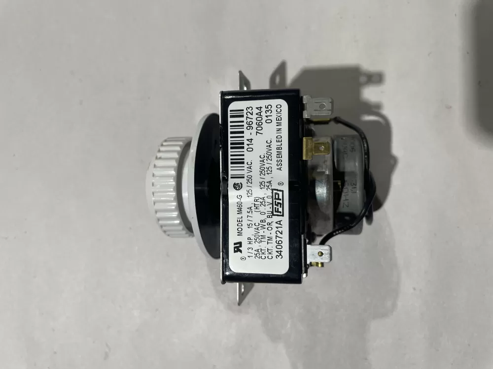 Whirlpool 3406721A AP3097855 3406721 WE04X10051 PD00055758 WE4X10051 877373 AP3637093 PS265288 EAP265288 Dryer Timer