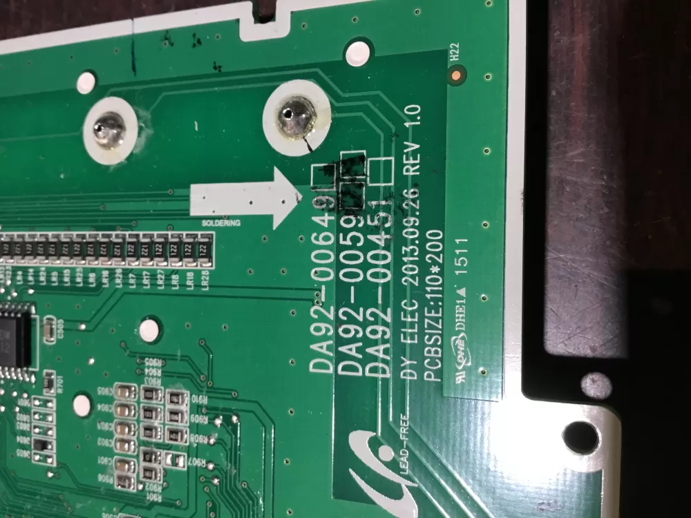 Samsung DA92 00649A Refrigerator Control Board Dispenser AZ64372 | NR2095