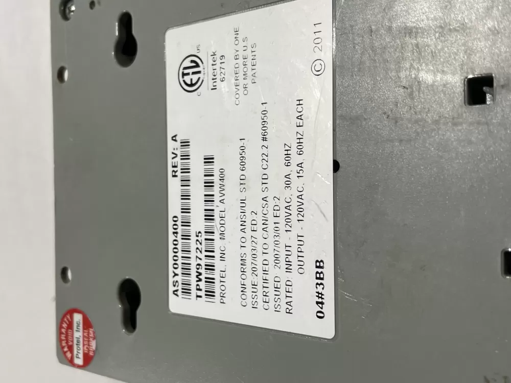 ASY0000400 Protel Controller Timer Activity Monitor AZ186661 | Wm2645