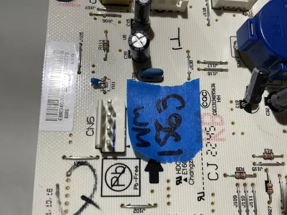 Frigidaire CQC13134095636 Washer Control Board AZ188884 | Wm1563