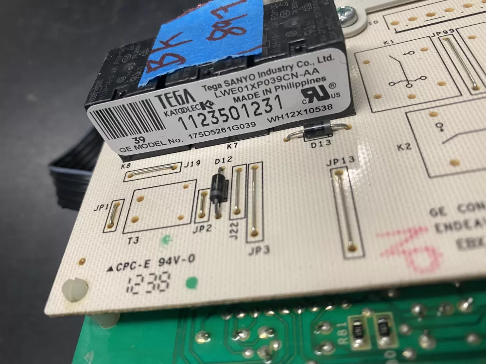 GE WH12X10614 175D5261G039 EBX1129P004 Washer Control Board AZ9471 | BK897