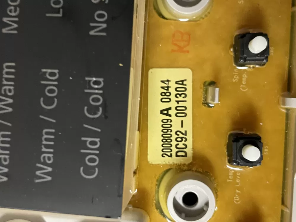 Samsung DC92-00130A DC92-00125A Washer UI Control Board AZ39511 | Wmv388