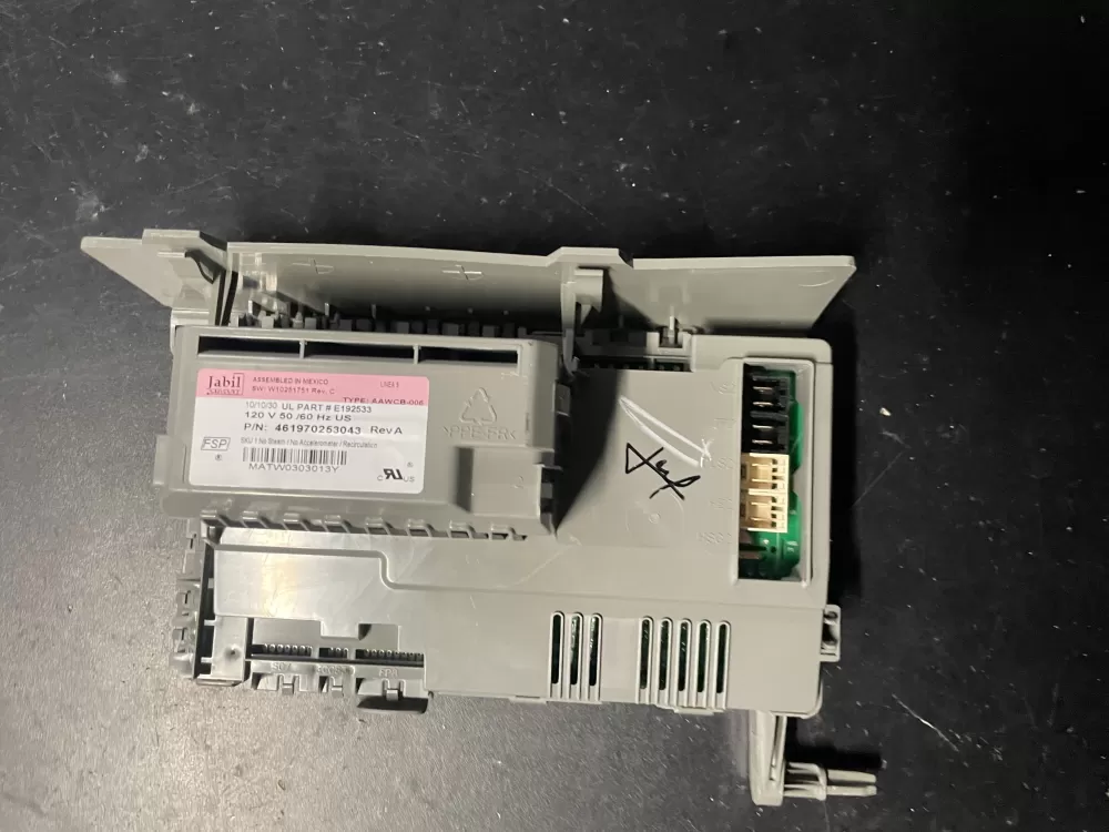 Whirlpool 461970253043  W10251751 Washer Control Board CCU