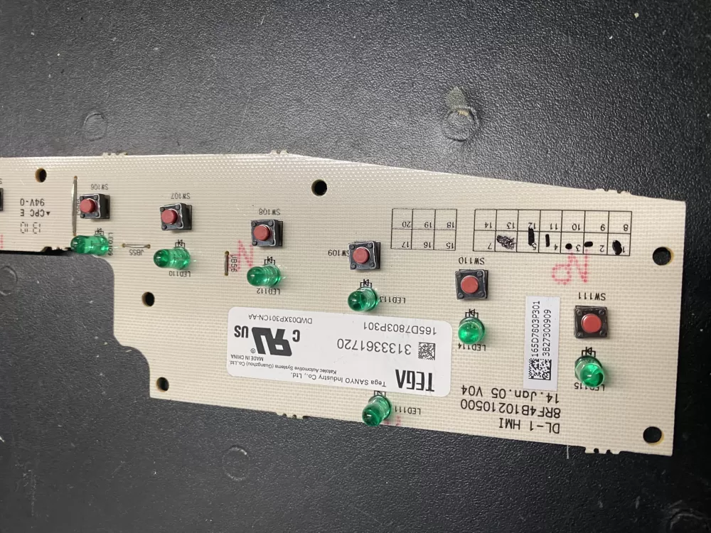 GE 165D7803P301 Dishwasher Control Board AZ6788 | BKV247