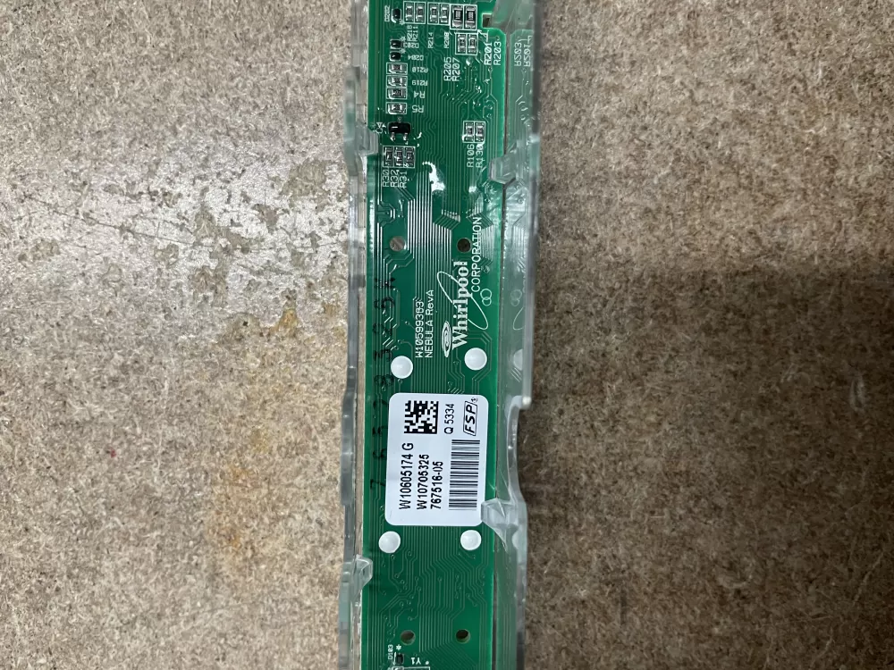 Whirlpool KitchenAid W10605174 Dishwasher UI Control Board AZ3607 | KM1471