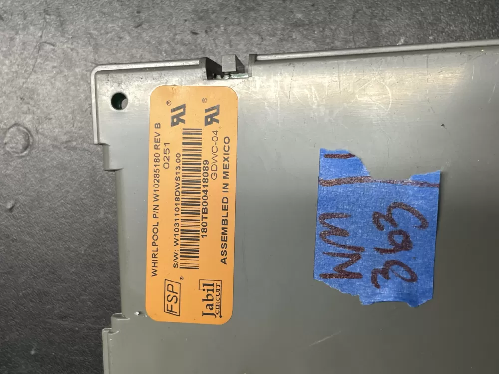 Whirlpool Maytag W10130967 Dishwasher Control Board AZ37041 | Wm363