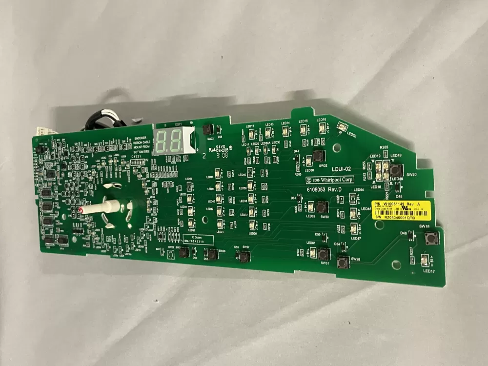 Whirlpool  Kenmore 8519269  8559430  Dryer Control Board Rev
