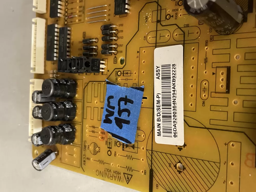 Samsung DA92 00384N Refrigerator Control Board AZ214541 | Wm957