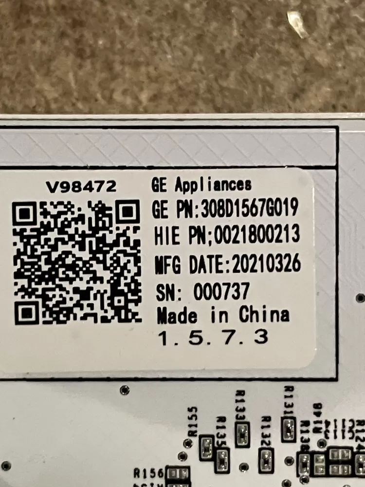 GE 308D1567G019 WH22X34919 AP7194382 Washer Control Board Panel AZ27148 | WM61