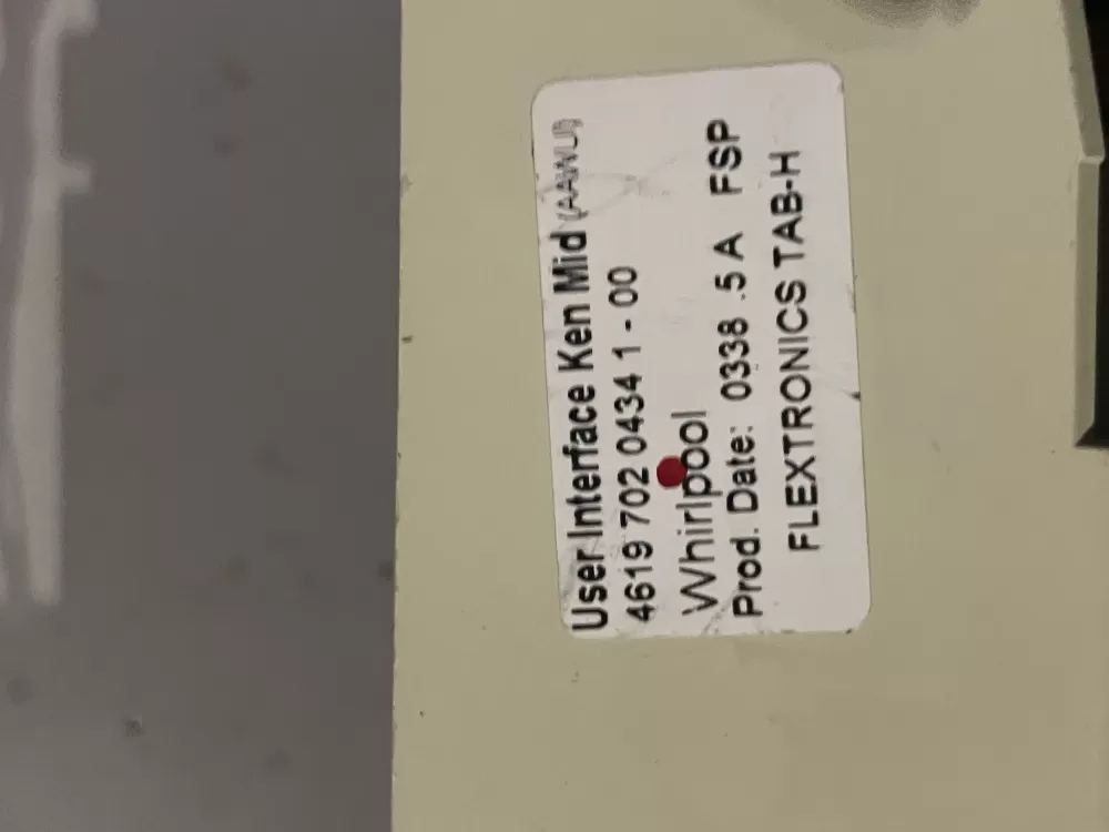 Whirlpool 4619 702 0434 1 - 00 Washer Control Board AZ33100 | Wmv361