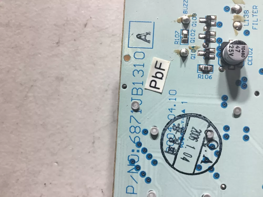 LG 6871JB1310A Refrigerator Dispenser Display Control Board AZ46011 | NR1775