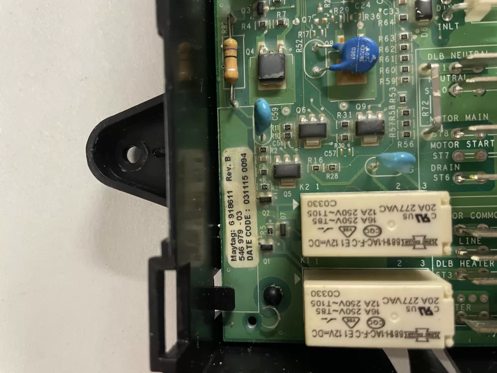 Whirlpool Maytag Amana Dishwasher Control Board 6 918611 Rev AZ140598 | KM1072