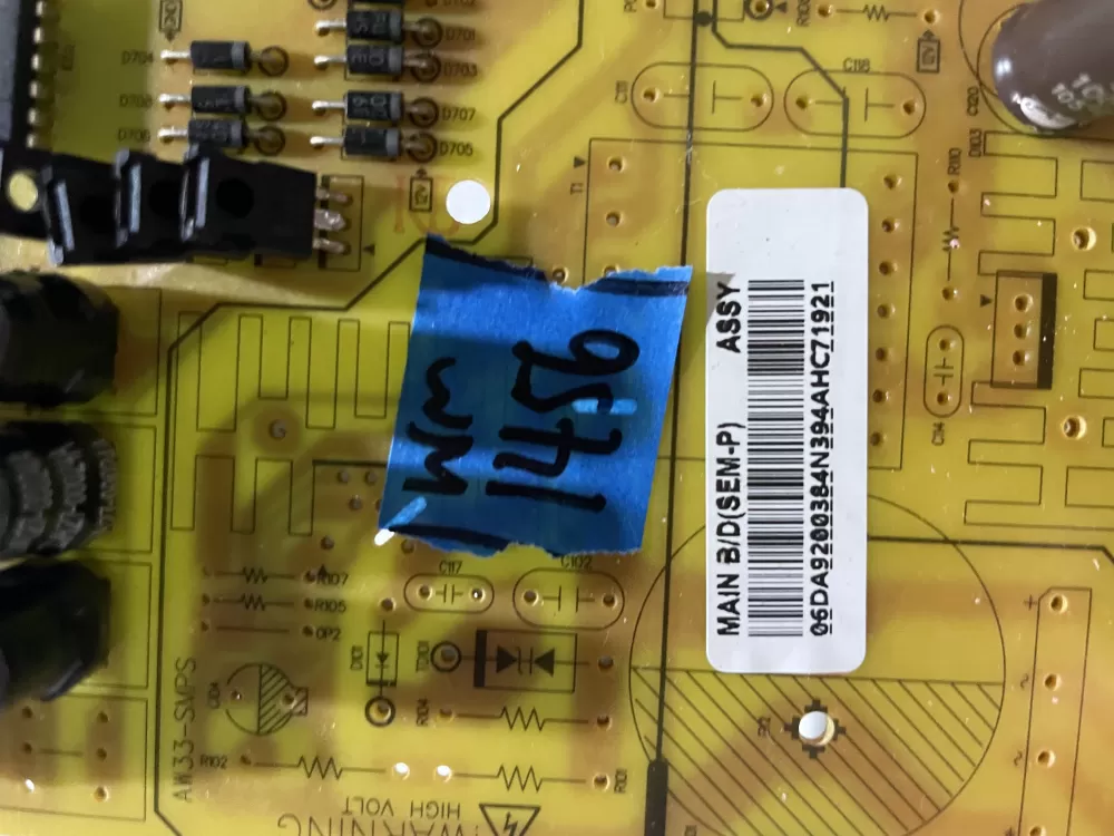 Samsung DA92 00384N Refrigerator Control Board AZ191420 | Wm1456