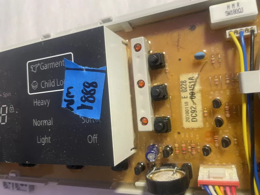 Samsung DC92 00151A Washer Control Board AZ196931 | Wmv888