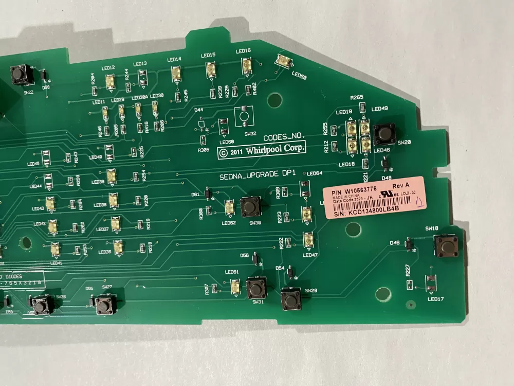 Whirlpool W10563776 Washer Control Board AZ187270 | BK475