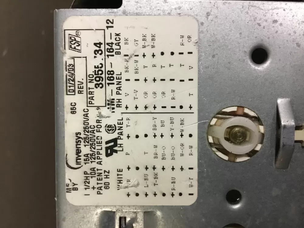 Kenmore AP6008963 3955734 3955734R WP3955734 Washer Timer AZ4843 | NR459