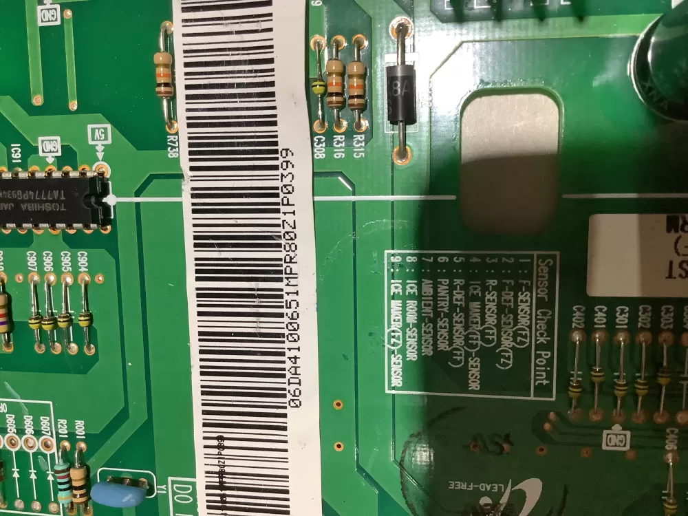 Samsung DA41 00651M DA41 00689D Refrigerator Control Board AZ146025 | ZC2448