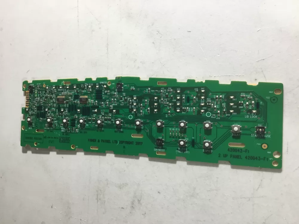 Fisher & Paykel 421098  421098P  420042-F1  420043-F1 Washer Keyboard Control Board