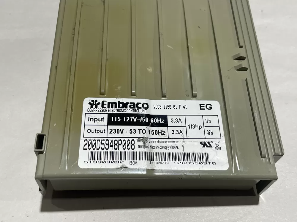 GE 519303092 Refrigerator Compressor Inverter Board AZ141677 | Wm2374