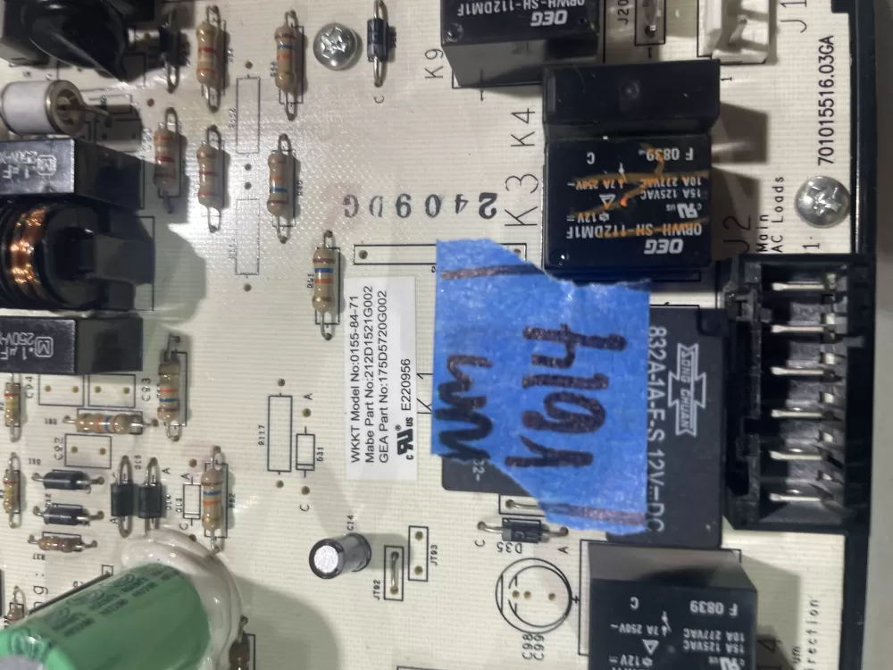 GE 212D1521G002 Dryer Control Board AZ149432 | Wmv614