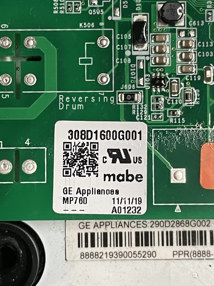 GE 308D1600G001 Dryer Control Board Nuine AZ13197 | V301