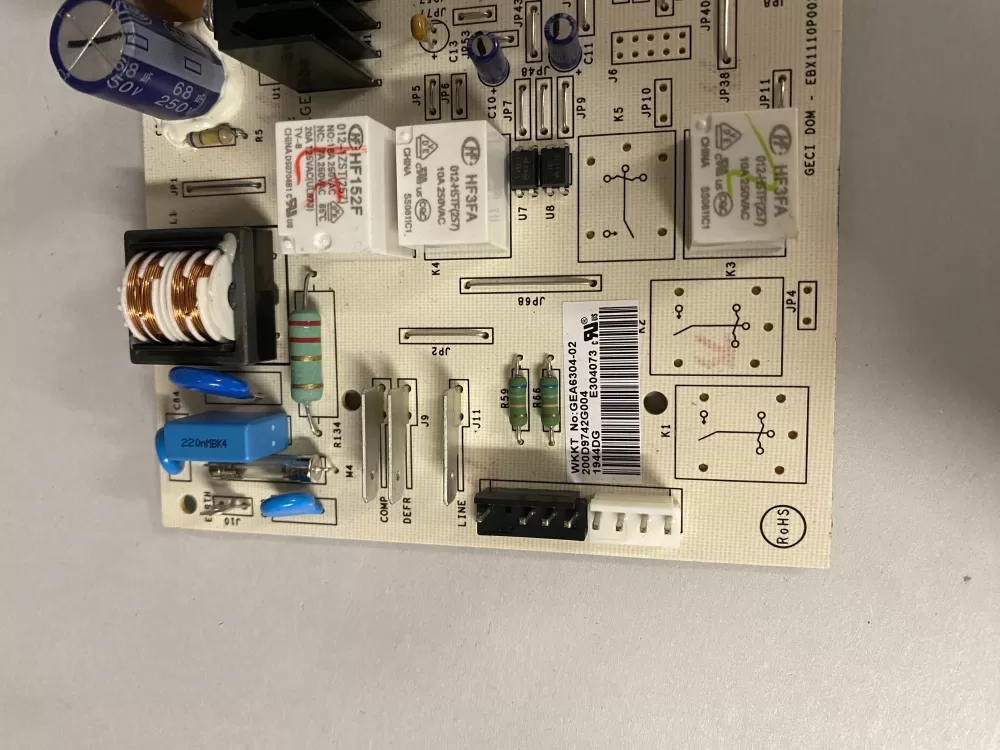 GE EBX1110P002 200D49742G004 WR55X10996 Fridge Control Board AZ226352 | BK2071