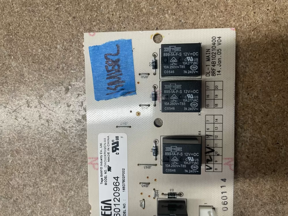 GE 165D7802P002 Dishwasher Control Board AZ20241 | KM1582