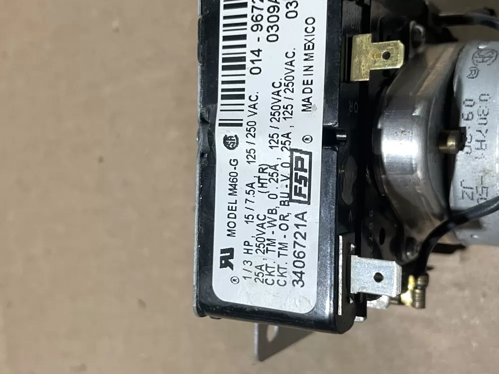Whirlpool 3406721A AP3097855 3406721 WE04X10051 Dryer Timer AZ78300 | Wm1496