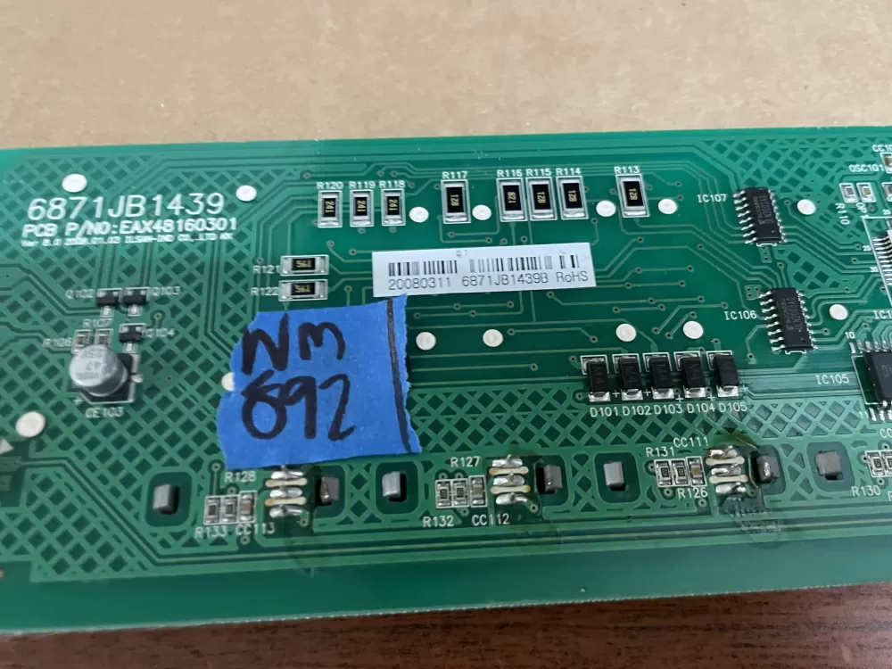 LG Kenmore 6871JB1439B Refrigerator Control Board Dispenser AZ102478 | Wm892
